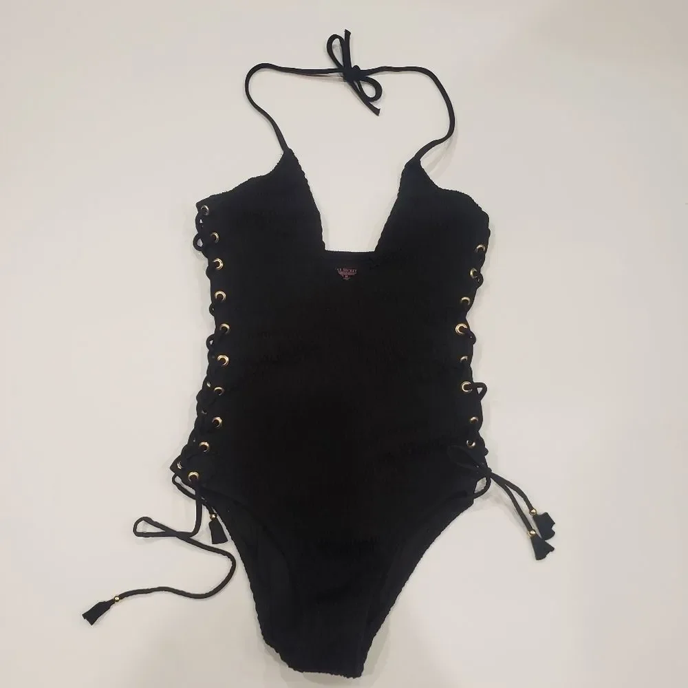 VS Ensenada Smocked Halter One-Piece Swim Suit - Picture 3 of 12
